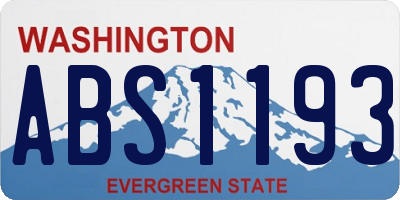 WA license plate ABS1193