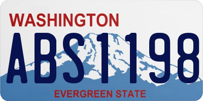 WA license plate ABS1198