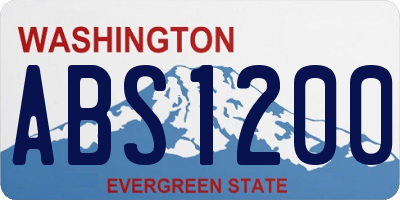 WA license plate ABS1200
