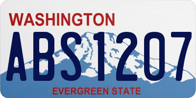 WA license plate ABS1207