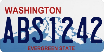 WA license plate ABS1242