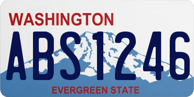 WA license plate ABS1246