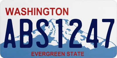 WA license plate ABS1247