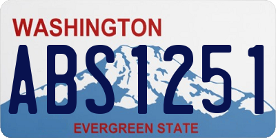 WA license plate ABS1251
