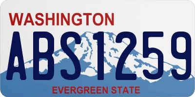 WA license plate ABS1259