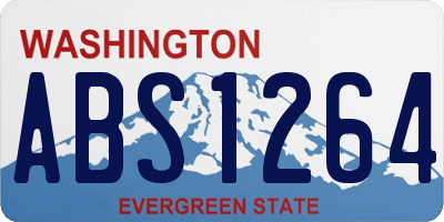 WA license plate ABS1264