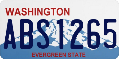 WA license plate ABS1265