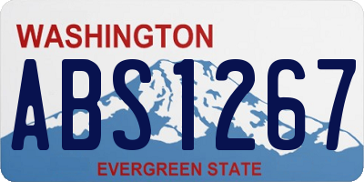 WA license plate ABS1267