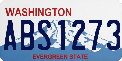 WA license plate ABS1273