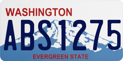 WA license plate ABS1275