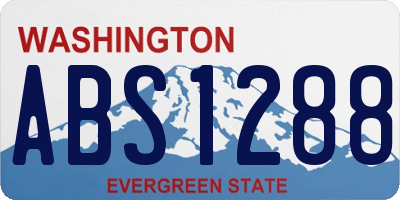 WA license plate ABS1288