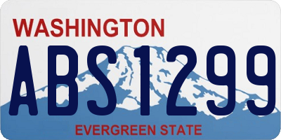 WA license plate ABS1299