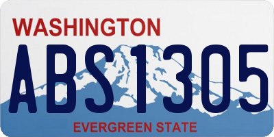 WA license plate ABS1305