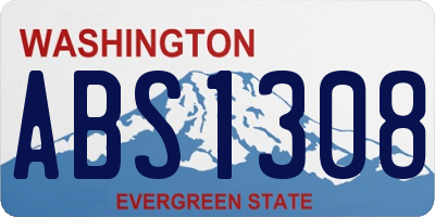 WA license plate ABS1308