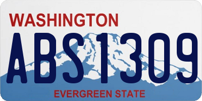 WA license plate ABS1309