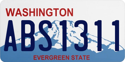 WA license plate ABS1311
