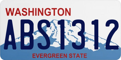 WA license plate ABS1312