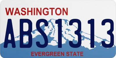 WA license plate ABS1313