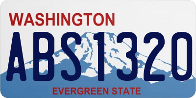 WA license plate ABS1320