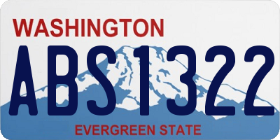 WA license plate ABS1322