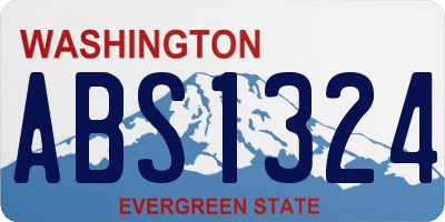 WA license plate ABS1324