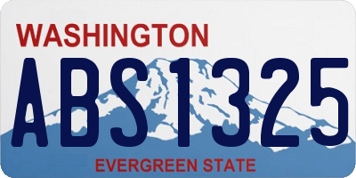 WA license plate ABS1325