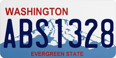 WA license plate ABS1328