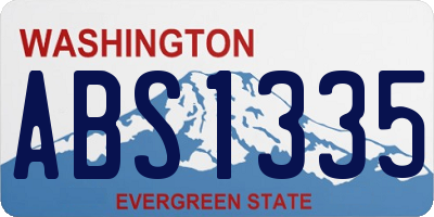 WA license plate ABS1335