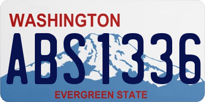 WA license plate ABS1336