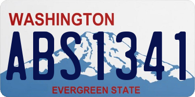 WA license plate ABS1341