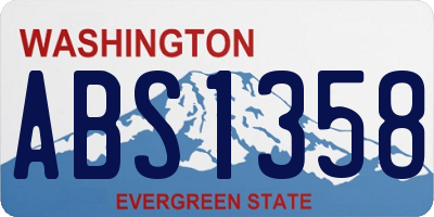 WA license plate ABS1358
