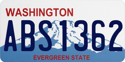 WA license plate ABS1362