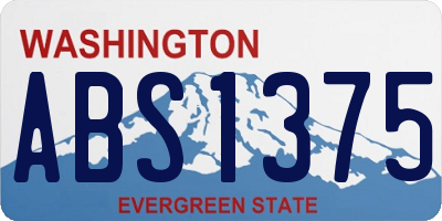 WA license plate ABS1375