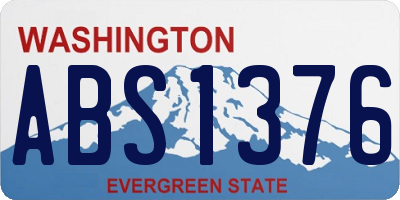 WA license plate ABS1376