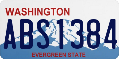 WA license plate ABS1384