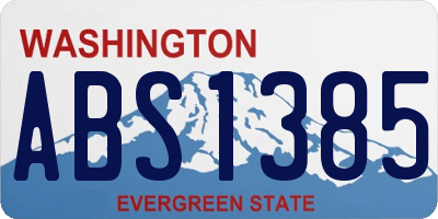 WA license plate ABS1385
