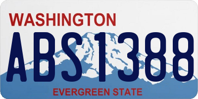 WA license plate ABS1388