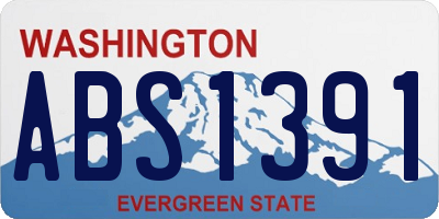WA license plate ABS1391