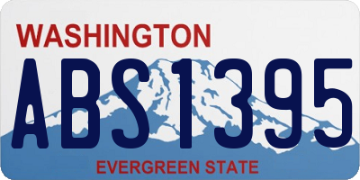 WA license plate ABS1395
