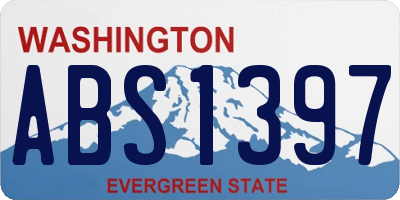 WA license plate ABS1397