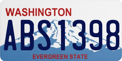 WA license plate ABS1398