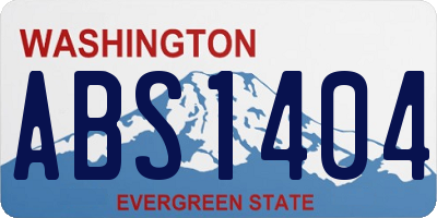 WA license plate ABS1404
