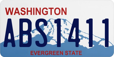 WA license plate ABS1411