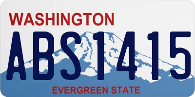WA license plate ABS1415