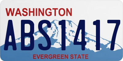 WA license plate ABS1417