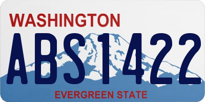 WA license plate ABS1422