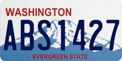 WA license plate ABS1427