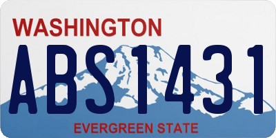 WA license plate ABS1431