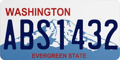 WA license plate ABS1432