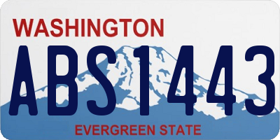 WA license plate ABS1443